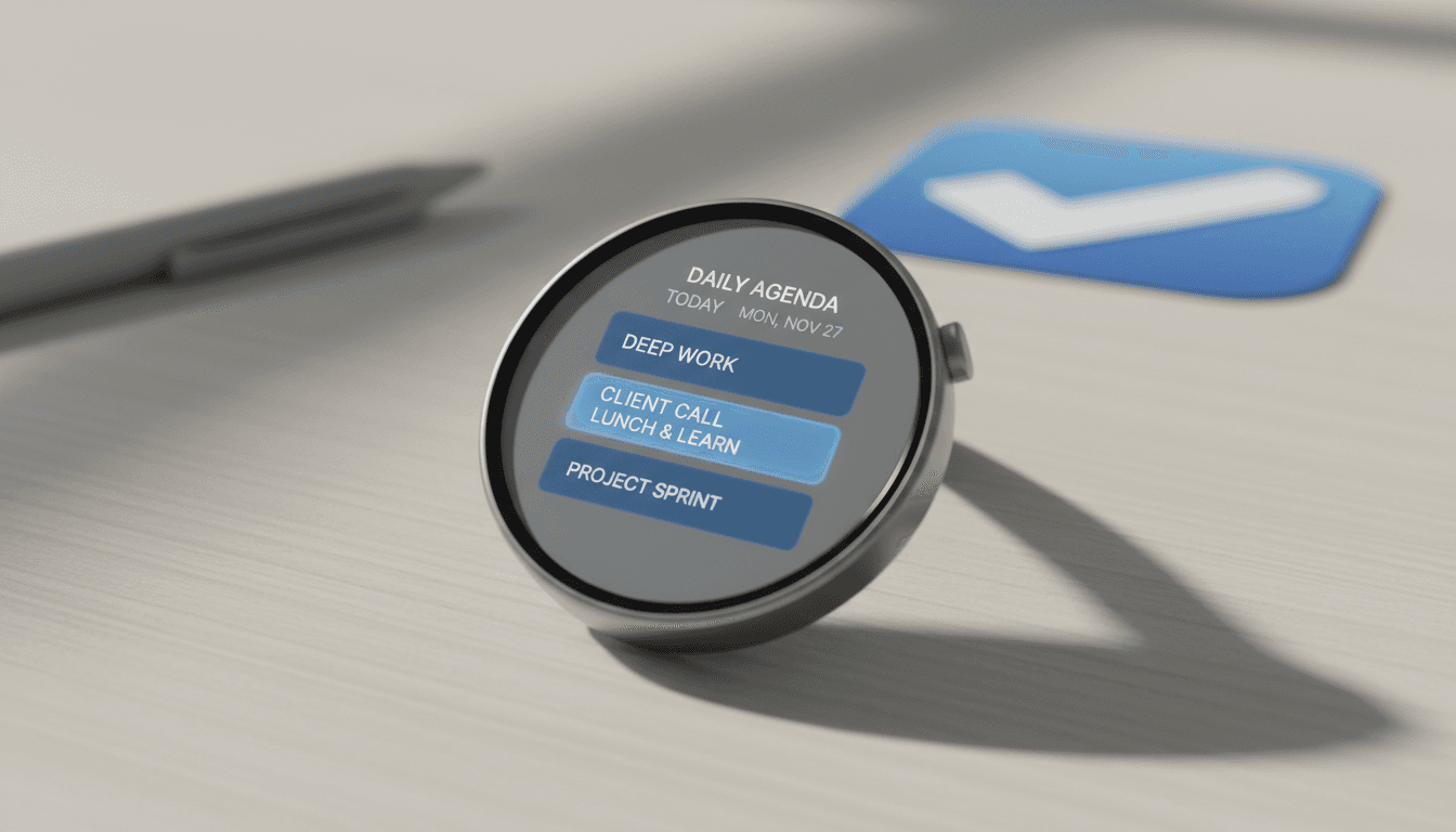 Time optimization AI schedule display